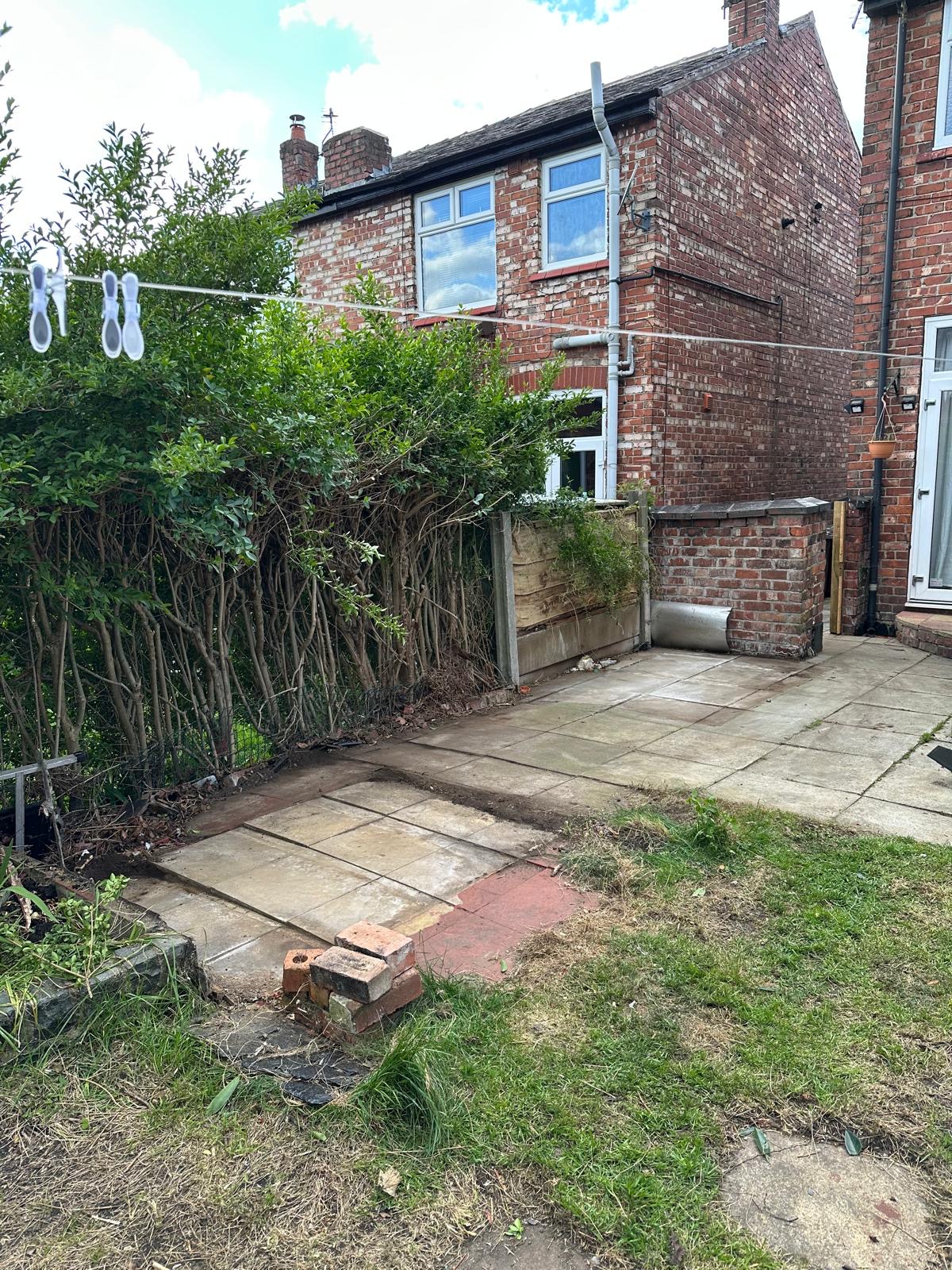 Same garden cleared after shed dismantled and removed by Vanquish Waste